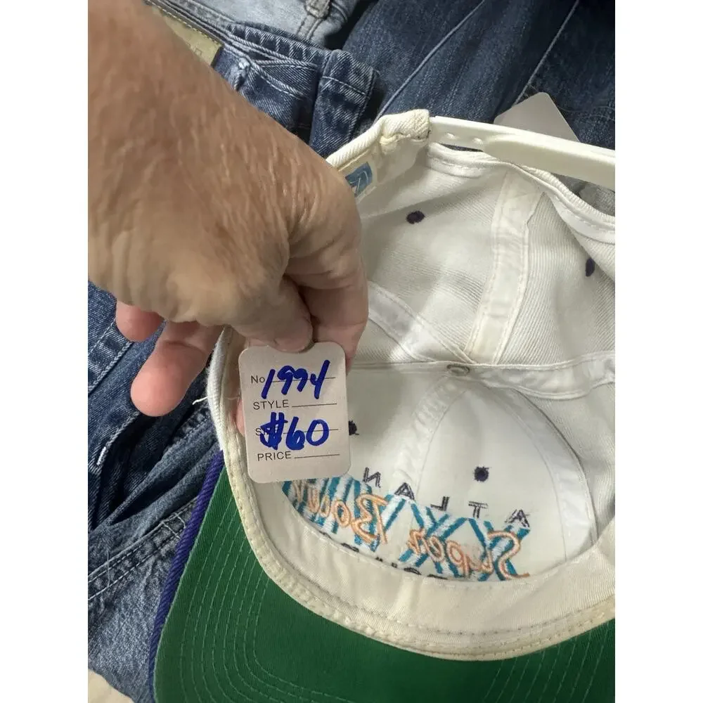 Super Bowl Georgia Dome Hat White Purple NFL Football-1994